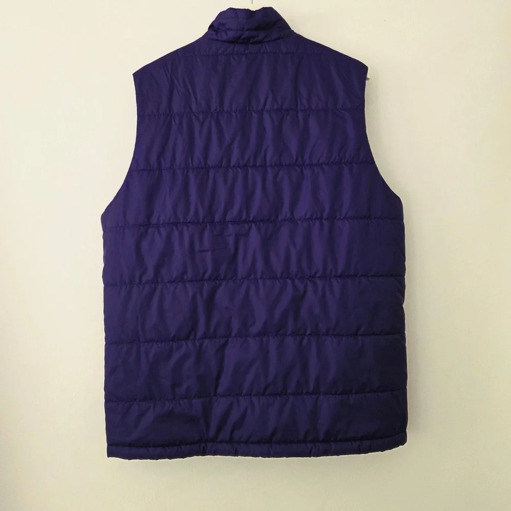 Adidas Puffer Vest Purple Padded Full Zip Sleeveless Jacket Mens Large